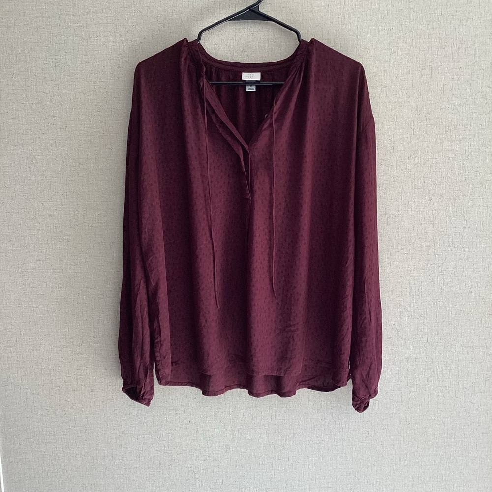 a new day Burgundy Women's Blouse